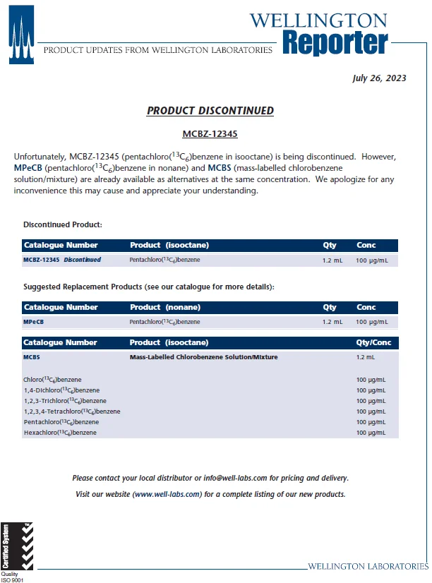 MCBZ-12345-discontinuation_26july2023_Wellington-Laboratories_BCP-Instruments